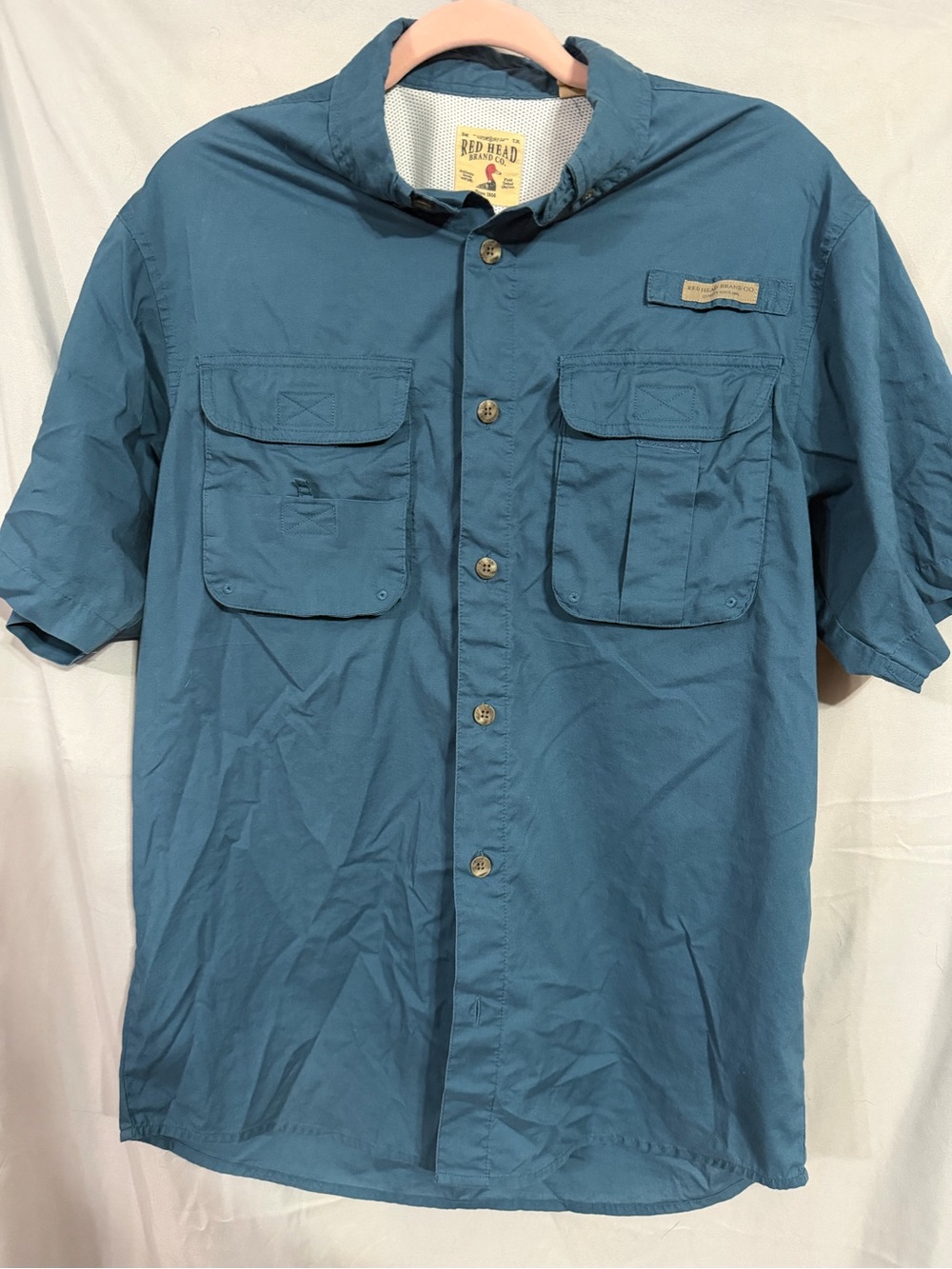 RedHead Blue Short-Sleeve Utility Shirt Jacket